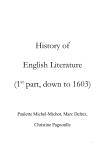 History of English Literature - ORBi