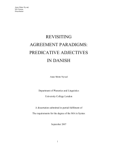 revisiting agreement paradigms: predicative