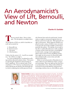 An Aerodynamicist`s View of Lift, Bernoulli, and Newton