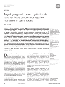 Targeting a genetic defect: cystic fibrosis transmembrane