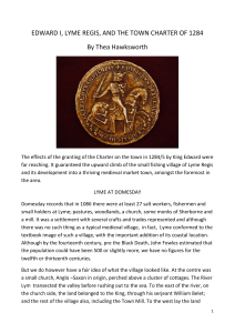 EDWARD I, LYME REGIS, AND THE TOWN CHARTER OF 1284 By