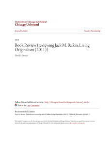 Book Review (reviewing Jack M. Balkin, Living Originalism (2011))