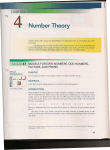 Activity Assignement 4.1 Number Theory