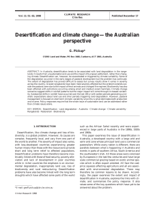 Desertification and climate change—the Australian
