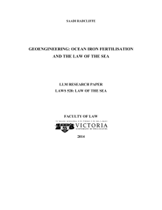 geoengineering: ocean iron fertilisation and the