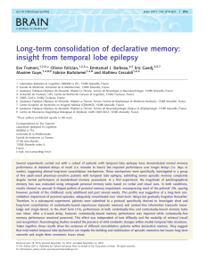 Long-term consolidation of declarative memory