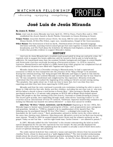 Profile of José Luis de Jesús Miranda