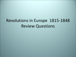 Revolutions in Europe 1815-1848