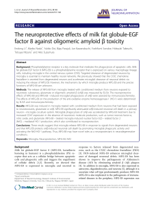 The neuroprotective effects of milk fat globule