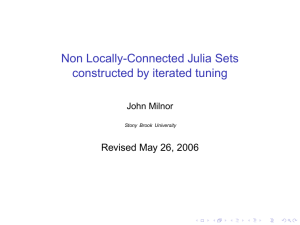 Non locally-connected Julia sets