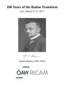 100 Years of the Radon Transform