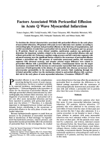 Factors Associated With Pericardial Effusion in Acute Q Wave