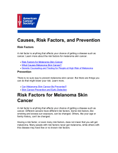 Causes, Risk Factors, and Prevention