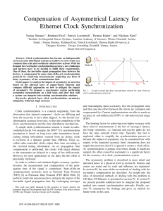 Compensation of Asymmetrical Latency for Ethernet Clock