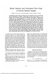 Blood velocity and volumetric flow rate in human retinal