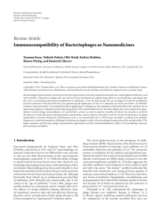Immunocompatibility of Bacteriophages as Nanomedicines