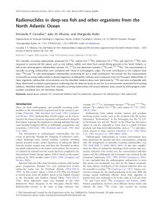 Radionuclides in deep-sea fish and other