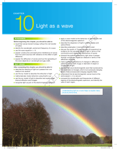 CHAPTER 10 Light as a wave