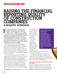 raising the financial reporting quality of construction companies