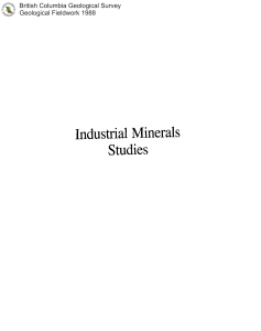 Industrial Minerals Studies - Ministry of Energy and Mines and