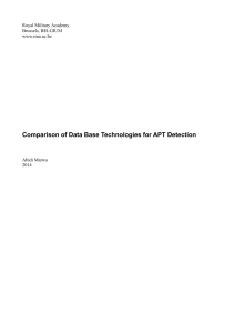 Comparison of Data Base Technologies for APT Detection