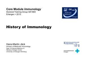 History of Immunology - Immunologie für Jedermann