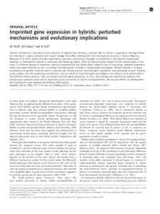 Imprinted gene expression in hybrids: perturbed