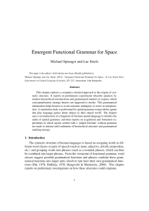 Emergent Functional Grammar for Space