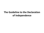 The Guideline to the Declaration of Independence