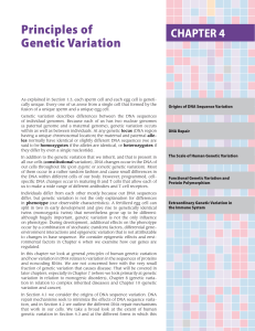 Principles of Genetic Variation