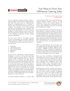 Five Ways to Grow Your Off-Premise Catering Sales