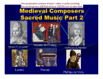 Medieval Composers Sacred Music Part 2