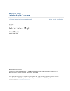 Mathematical Magic - Scholarship @ Claremont