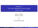 Lecture 2: The Great Depression and Its Legacy