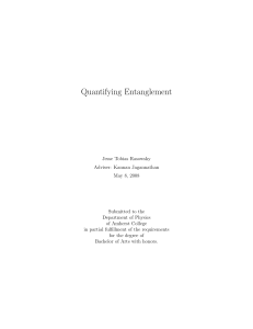 Quantifying Entanglement