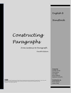 Constructing Paragraphs