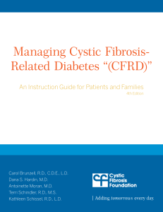 Managing Cystic Fibrosis- Related Diabetes “(CFRD)”