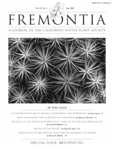 Fremontia 31(3), July 2003 - California Native Plant Society