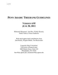 Arabic Treebank Guidelines include Penn Arabic Treebank Guidelines