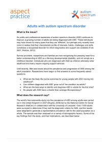 Adults with autism spectrum disorder