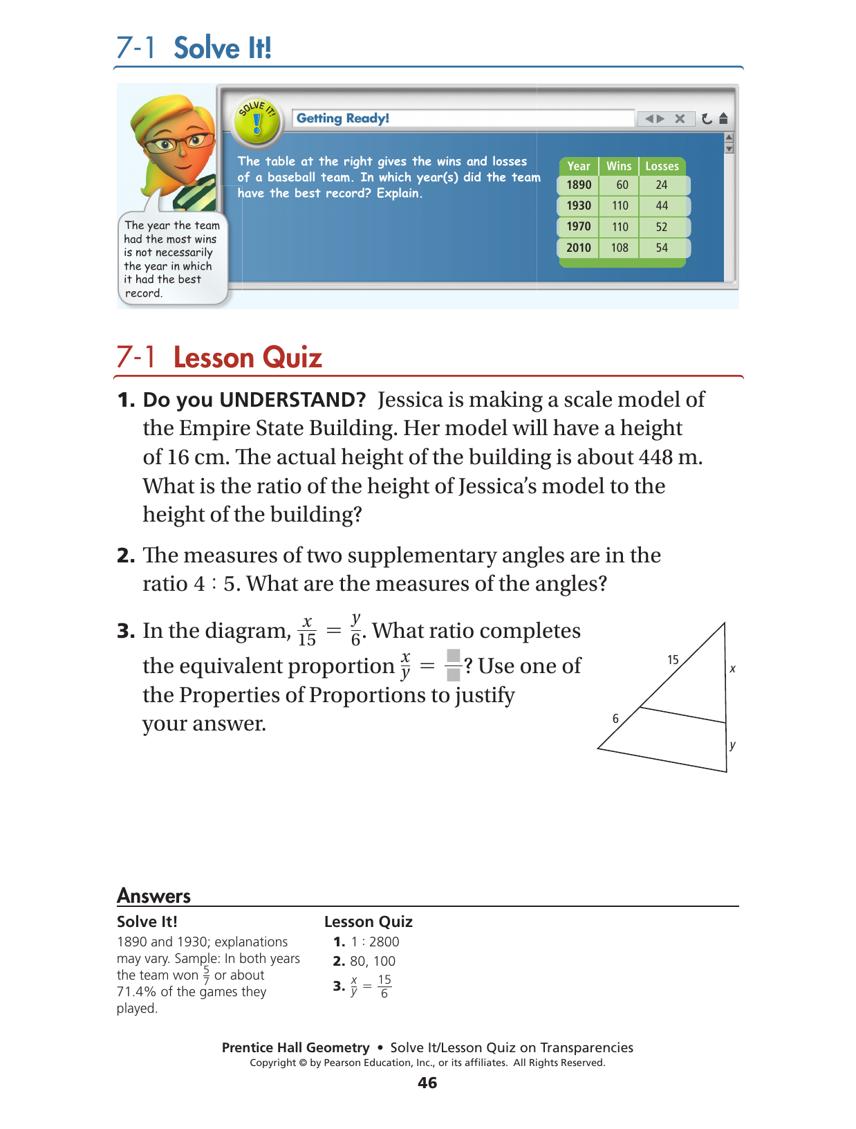 7 1 Lesson Quiz 7 1 Solve It