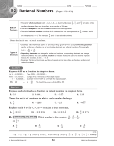 Rational Numbers