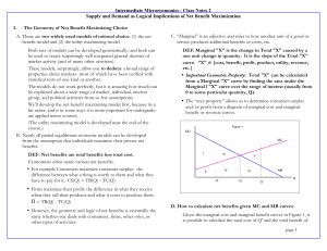 2. Demand and Supply as Consequences of Net Benefit