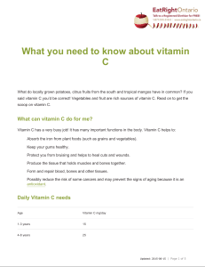 What you need to know about vitamin C
