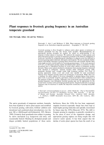 Plant responses to livestock grazing frequency in an Australian