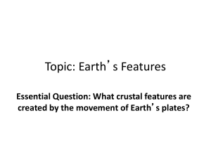 Topic: Earth`s Features