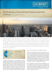 The Creation of International Financial Centres in Africa