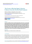 The Factors Affecting Egypt`s Exports