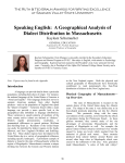 Speaking English: A Geographical Analysis of Dialect