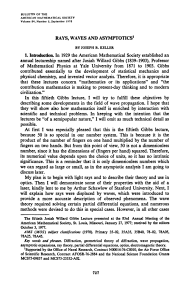 RAYS, WAVES AND ASYMPTOTICS1 1. Introduction